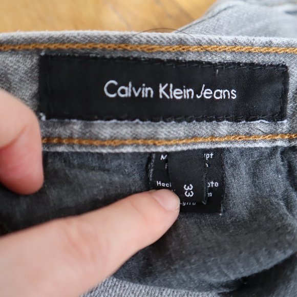 Calvin Klein Grey Bootcut Jeans, Size 33 - Picture 11 of 16